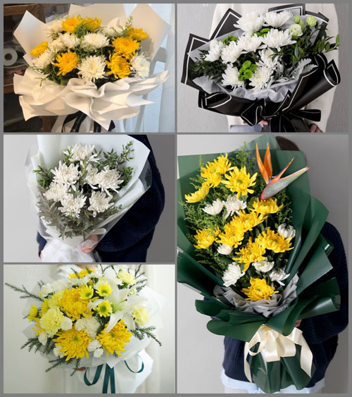 河南郑州巩义市竹林镇白事花束代送